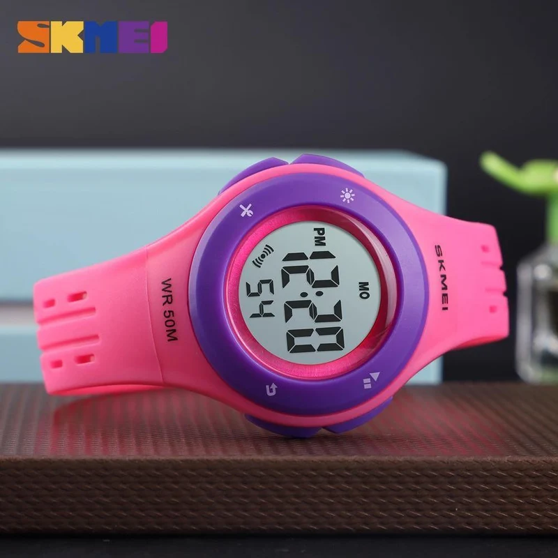 Wasserdichte Kinderuhr Jungen Mädchen LED Digital Sportuhren Kunststoff Kinder Alarm Datum Beiläufige Uhr Wählen Geschenk für Kind