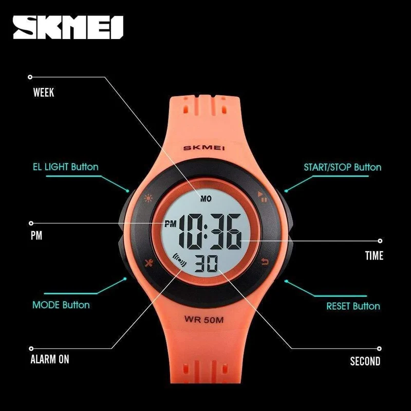 Wasserdichte Kinderuhr Jungen Mädchen LED Digital Sportuhren Kunststoff Kinder Alarm Datum Beiläufige Uhr Wählen Geschenk für Kind
