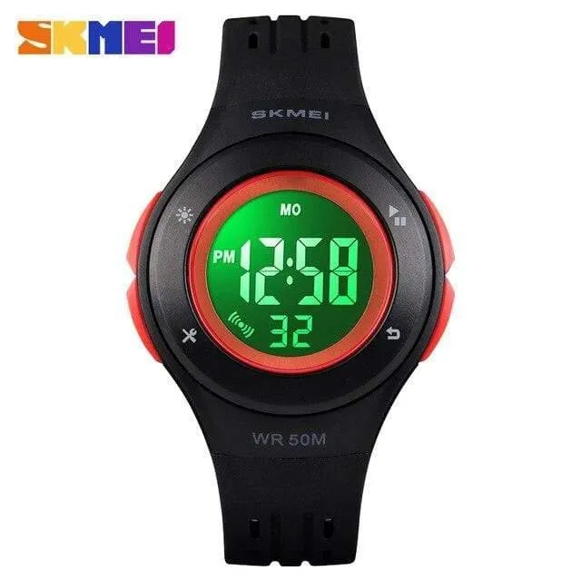 Wasserdichte Kinderuhr Jungen Mädchen LED Digital Sportuhren Kunststoff Kinder Alarm Datum Beiläufige Uhr Wählen Geschenk für Kind