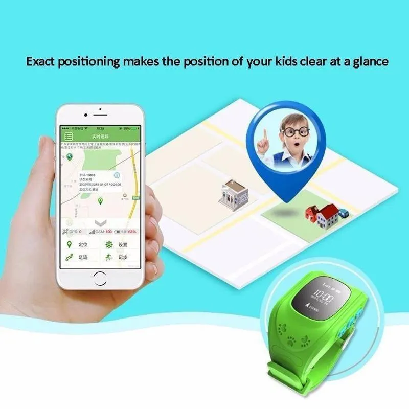Uhr Sport Kinder Smartwatches Bluetooth GPS Digital Smart Armbanduhr für Mädchen Jungen SOS Dial Call Alarm