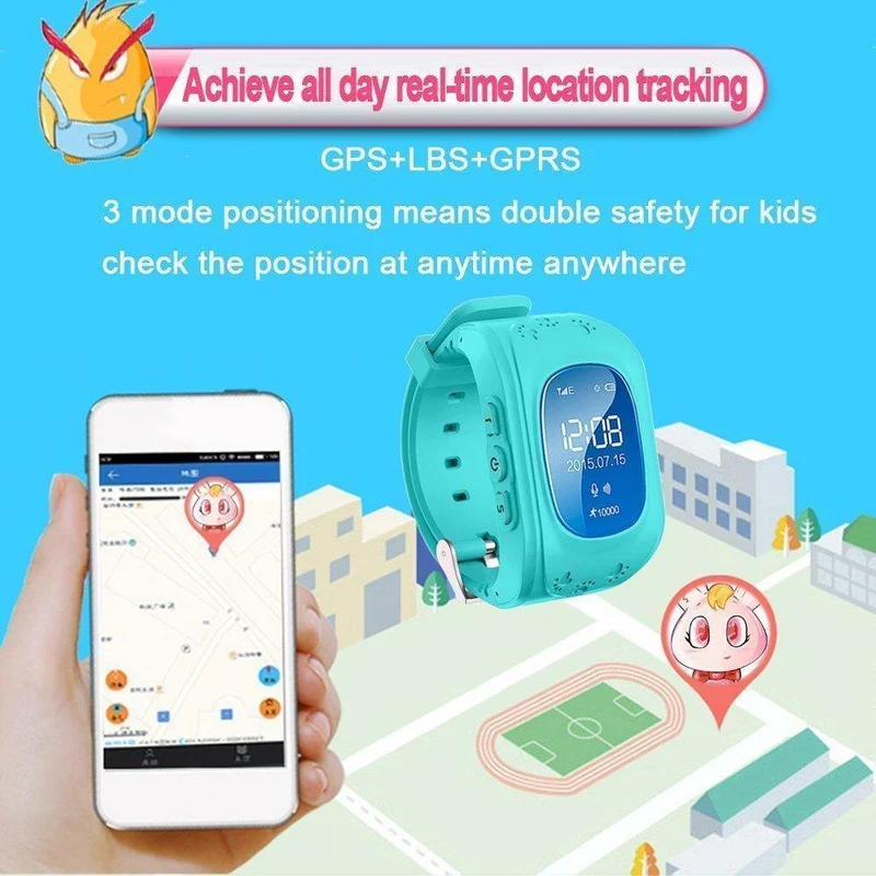 Uhr Sport Kinder Smartwatches Bluetooth GPS Digital Smart Armbanduhr für Mädchen Jungen SOS Dial Call Alarm