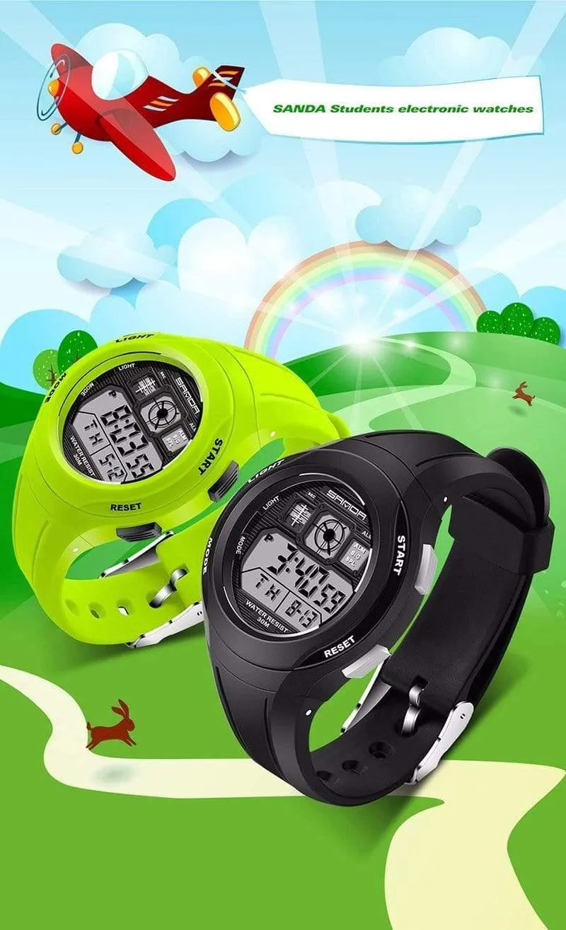 Kinderuhren LED Digital Multifunktionale Wasserdichte Armbanduhren Outdoor Sportuhren für Kinder Jungen Mädchen #331
