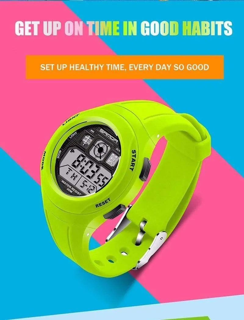 Kinderuhren LED Digital Multifunktionale Wasserdichte Armbanduhren Outdoor Sportuhren für Kinder Jungen Mädchen #331
