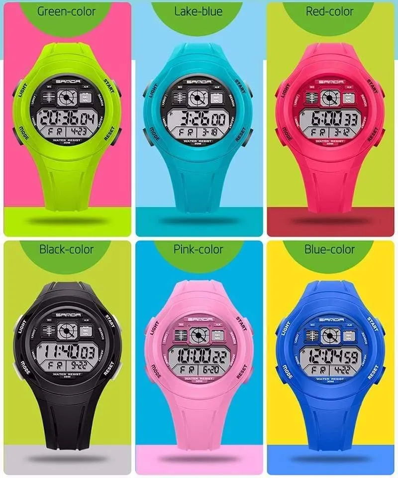 Kinderuhren LED Digital Multifunktionale Wasserdichte Armbanduhren Outdoor Sportuhren für Kinder Jungen Mädchen #331