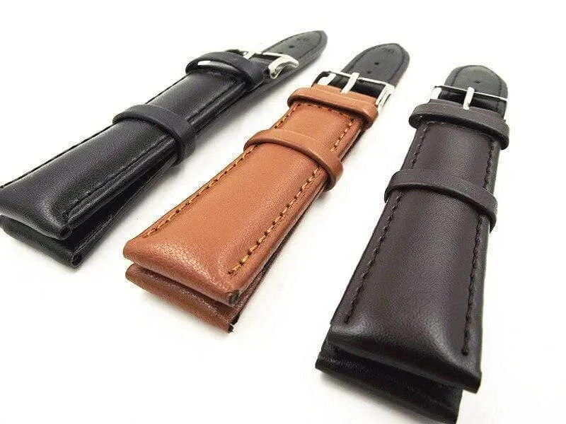 3 Teile/los Hohe qualität 18 MM echtes leder uhrenarmband uhrenarmband uhr teile-schwarz, braun, kaffee farbe-0201204
