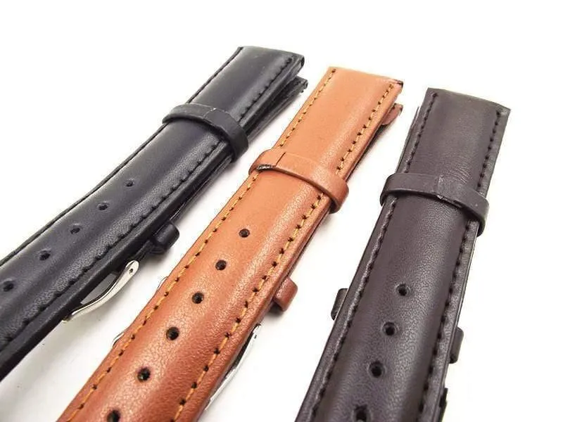 3 Teile/los Hohe qualität 18 MM echtes leder uhrenarmband uhrenarmband uhr teile-schwarz, braun, kaffee farbe-0201204