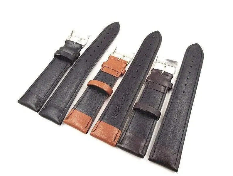 3 Teile/los Hohe qualität 18 MM echtes leder uhrenarmband uhrenarmband uhr teile-schwarz, braun, kaffee farbe-0201204