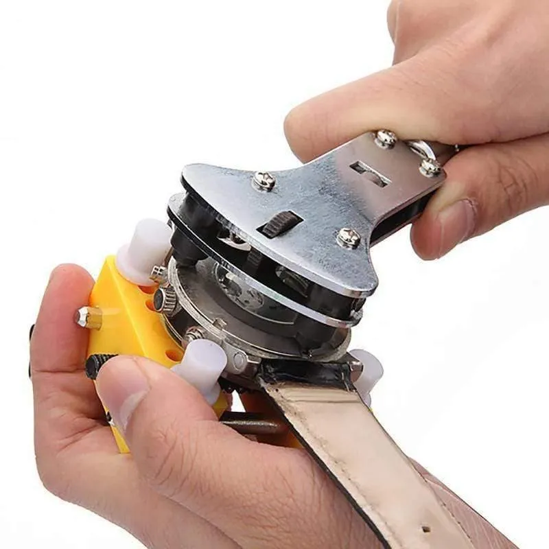 Uhrenwerkzeuge, Uhrengehäuse-Öffner-Set, Trap-Armband-Einstellwerkzeug für Herrenuhren, Uhrenbatterie-Austausch, Reparatur-Werkzeug-Set
