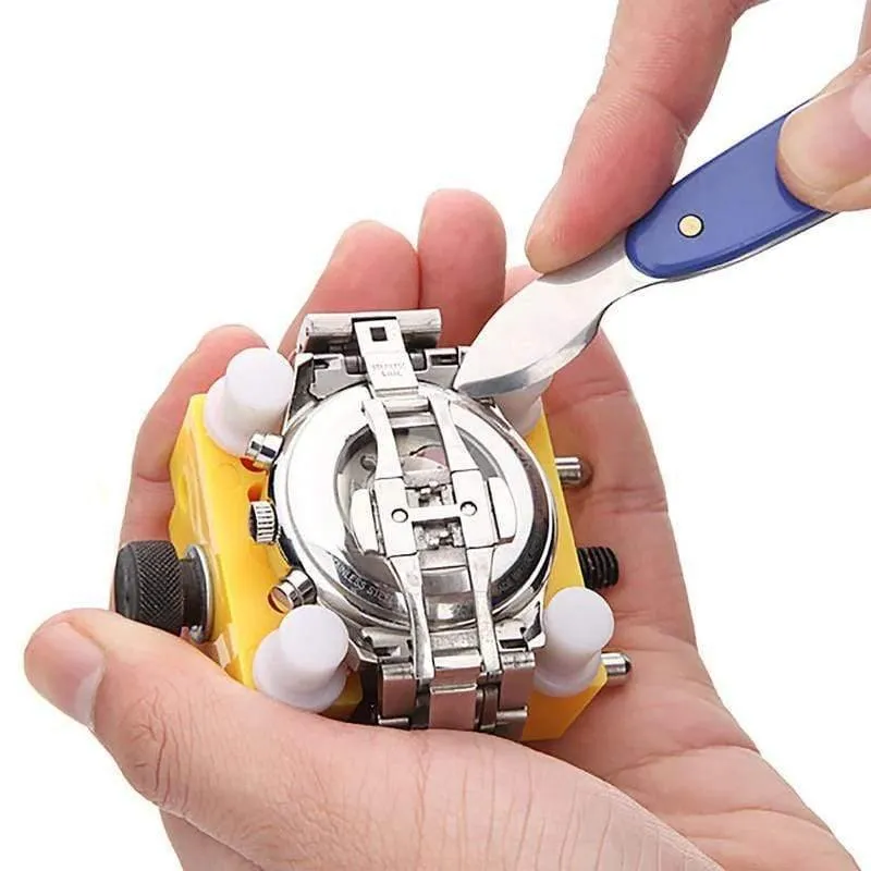 Uhrenwerkzeuge, Uhrengehäuse-Öffner-Set, Trap-Armband-Einstellwerkzeug für Herrenuhren, Uhrenbatterie-Austausch, Reparatur-Werkzeug-Set