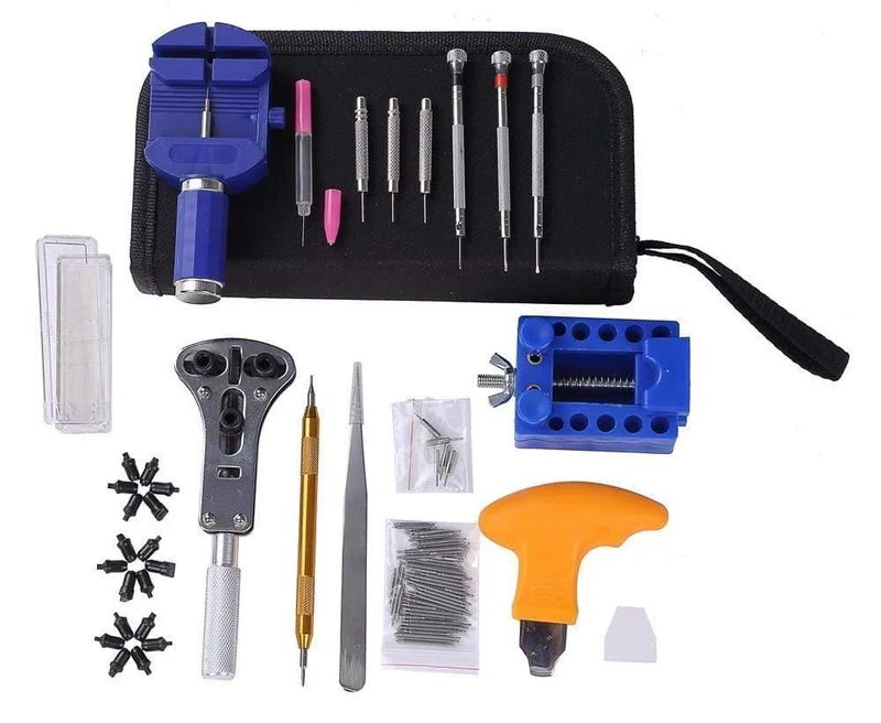 144Pcs Uhrwerkzeuge Uhröffner Repair Tool Kit Uhr Repair Tool Kit Fallöffner Link Uhr Pin Remover Set Federstab Fabrik