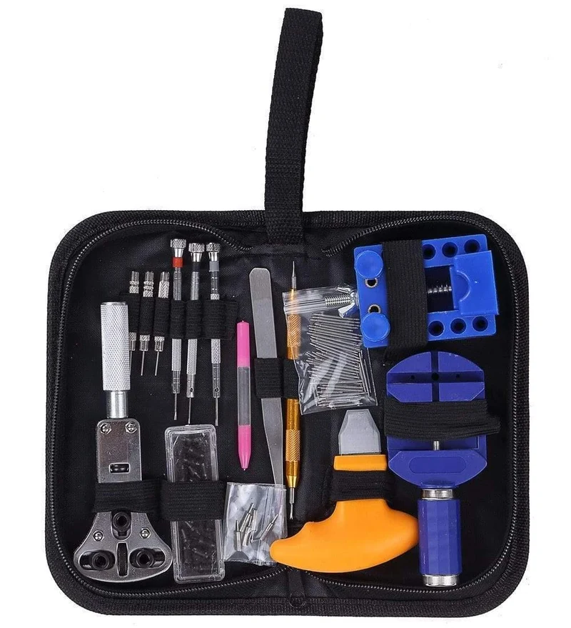 144Pcs Uhrwerkzeuge Uhröffner Repair Tool Kit Uhr Repair Tool Kit Fallöffner Link Uhr Pin Remover Set Federstab Fabrik
