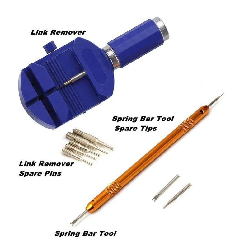 144Pcs Uhrwerkzeuge Uhröffner Repair Tool Kit Uhr Repair Tool Kit Fallöffner Link Uhr Pin Remover Set Federstab Fabrik