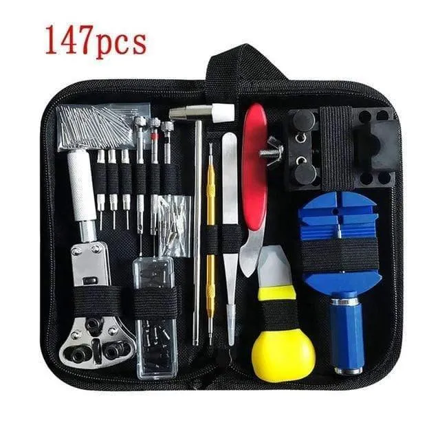 144-teiliges Uhr-Reparatur-Werkzeug-Set, Uhr-Werkzeug-Set, Entferner, Schraubendreher-Set, Uhrmacher-Werkzeug