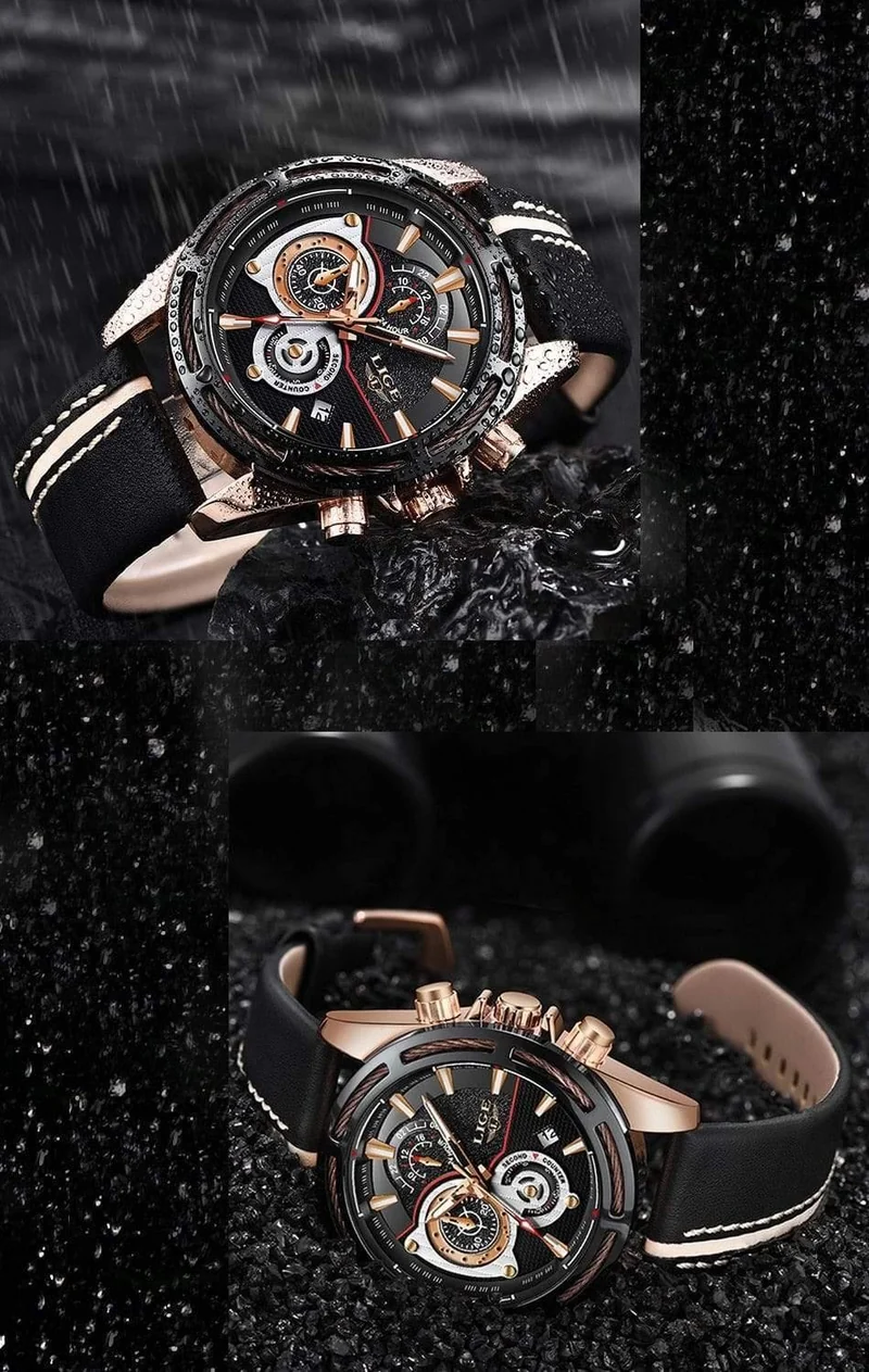 Herren Uhren Top Brand Luxus Quarz Uhr Männer Kalender Leder Militärische Wasserdichte Sport Armbanduhr Relogio Masculino