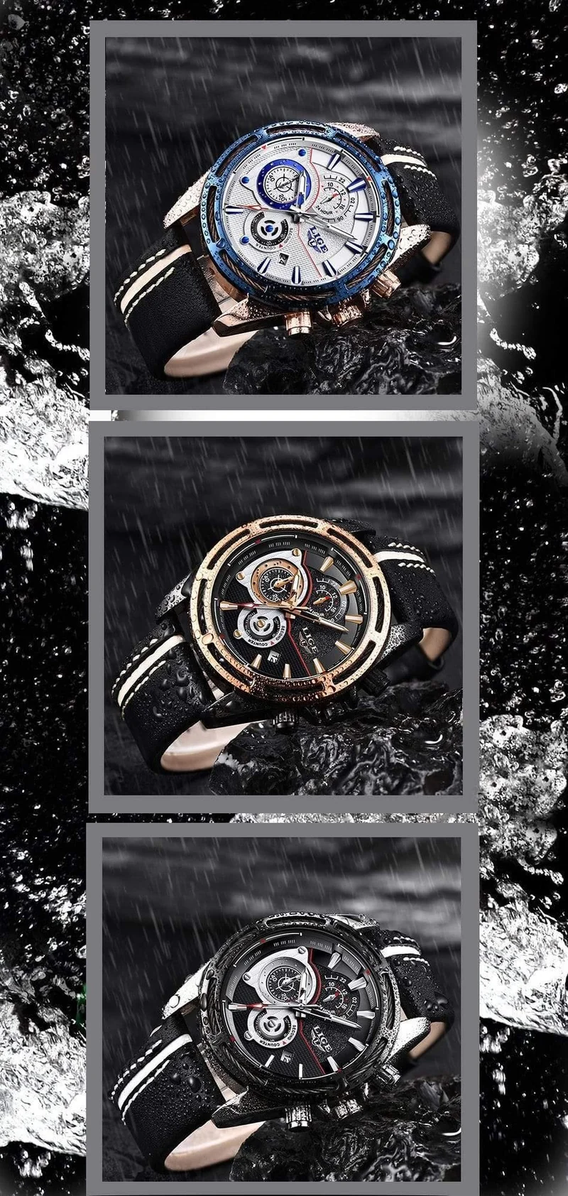 Herren Uhren Top Brand Luxus Quarz Uhr Männer Kalender Leder Militärische Wasserdichte Sport Armbanduhr Relogio Masculino
