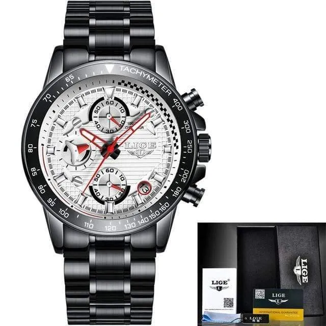 Herrenuhren Top-Marke Luxus Voller Stahl Uhr Sport Quarzuhr Herren Business Wasserdichte Beiläufige Uhr Mann Relogio Masculino