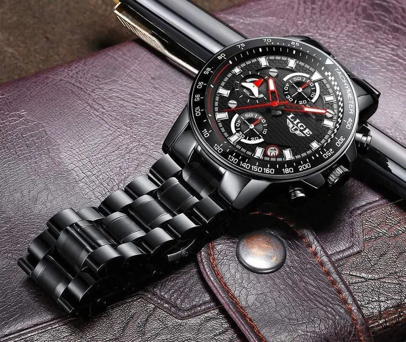 Herrenuhren Top-Marke Luxus Voller Stahl Uhr Sport Quarzuhr Herren Business Wasserdichte Beiläufige Uhr Mann Relogio Masculino