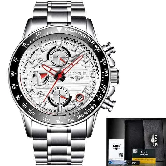 Herrenuhren Top-Marke Luxus Voller Stahl Uhr Sport Quarzuhr Herren Business Wasserdichte Beiläufige Uhr Mann Relogio Masculino