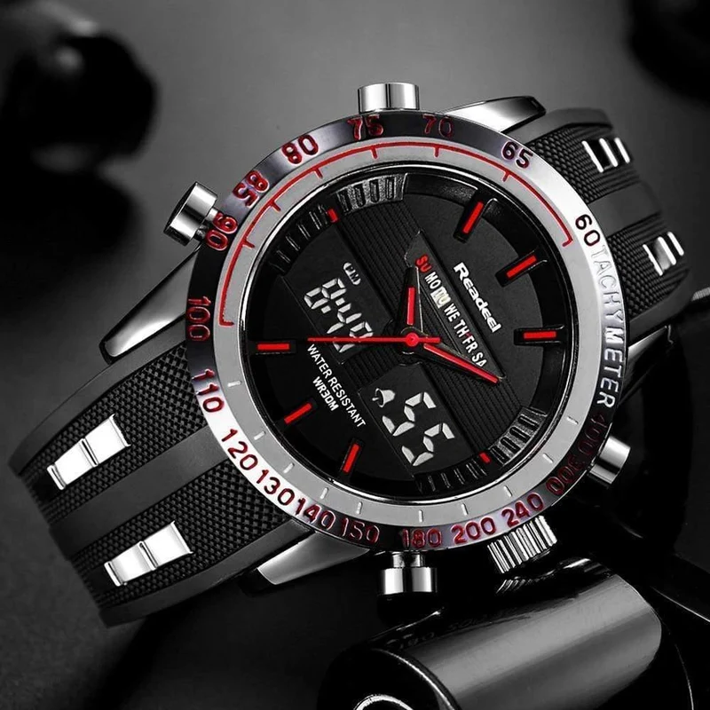Sportuhr Herrenuhren Top-Marke Luxus Herren Armbanduhr Wasserdichte LED Electronic Digital Männlich relogio masculino