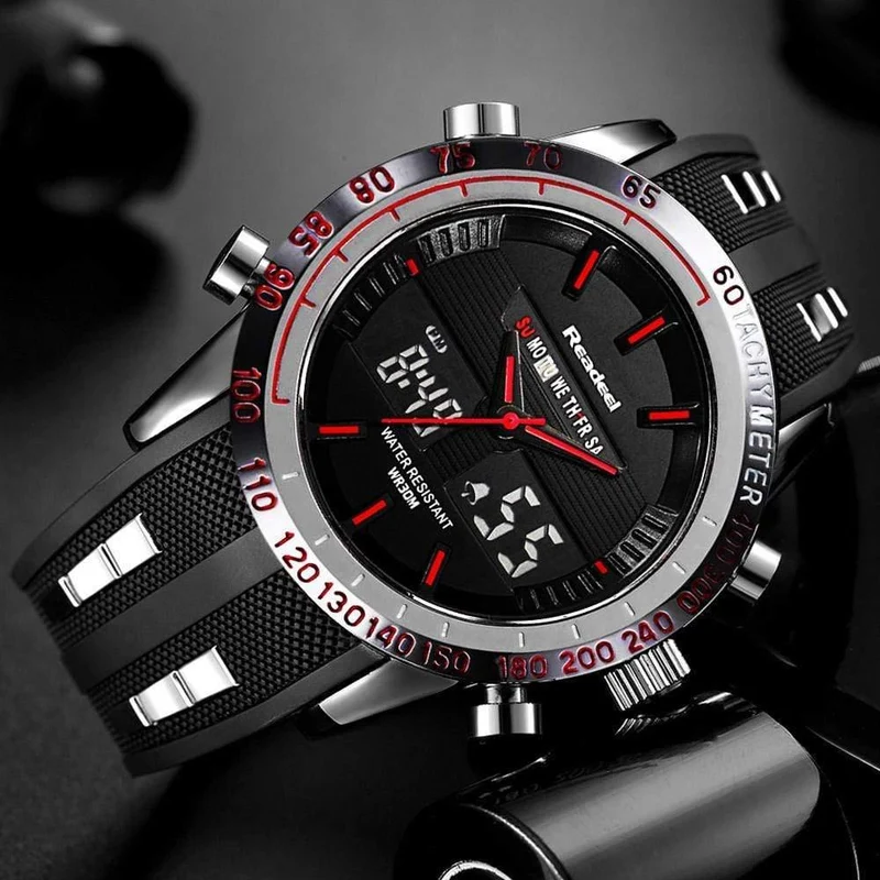 Sportuhr Herrenuhren Top-Marke Luxus Herren Armbanduhr Wasserdichte LED Electronic Digital Männlich relogio masculino