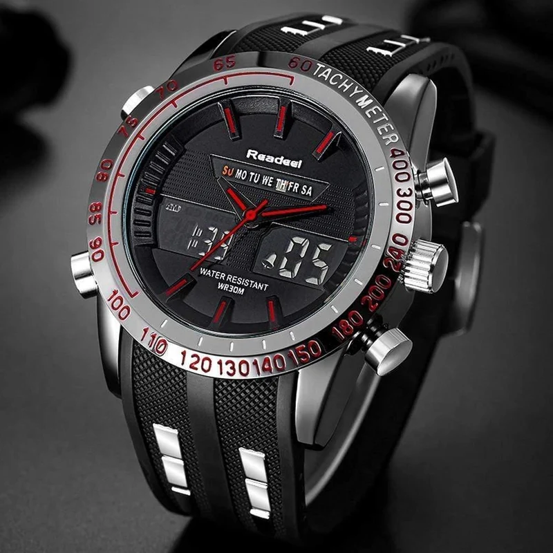 Sportuhr Herrenuhren Top-Marke Luxus Herren Armbanduhr Wasserdichte LED Electronic Digital Männlich relogio masculino