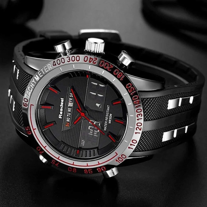 Sportuhr Herrenuhren Top-Marke Luxus Herren Armbanduhr Wasserdichte LED Electronic Digital Männlich relogio masculino