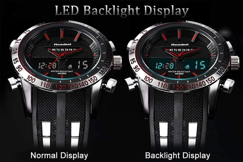 Sportuhr Herrenuhren Top-Marke Luxus Herren Armbanduhr Wasserdichte LED Electronic Digital Männlich relogio masculino