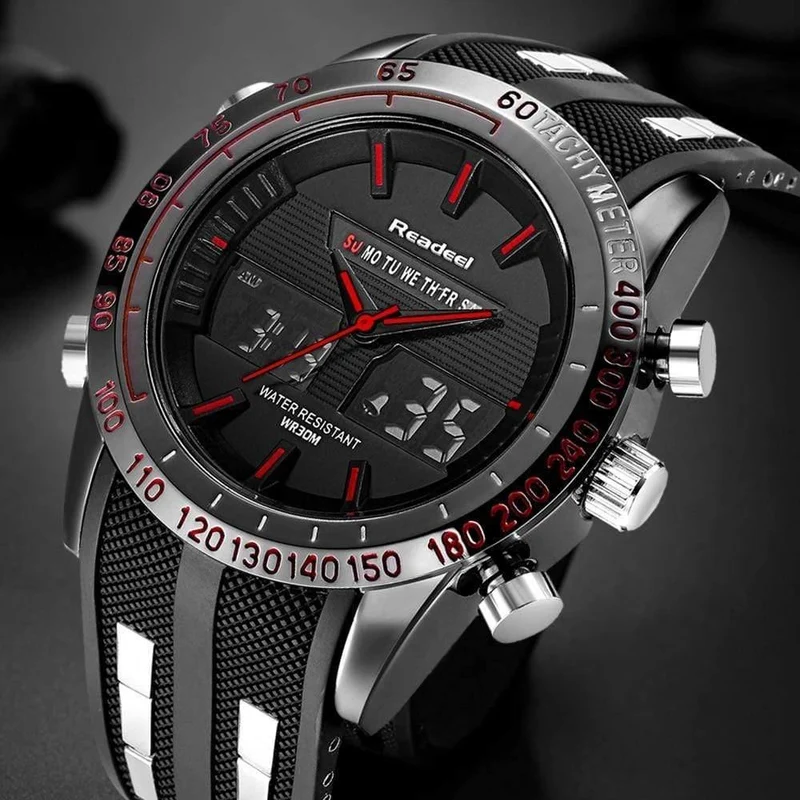 Sportuhr Herrenuhren Top-Marke Luxus Herren Armbanduhr Wasserdichte LED Electronic Digital Männlich relogio masculino