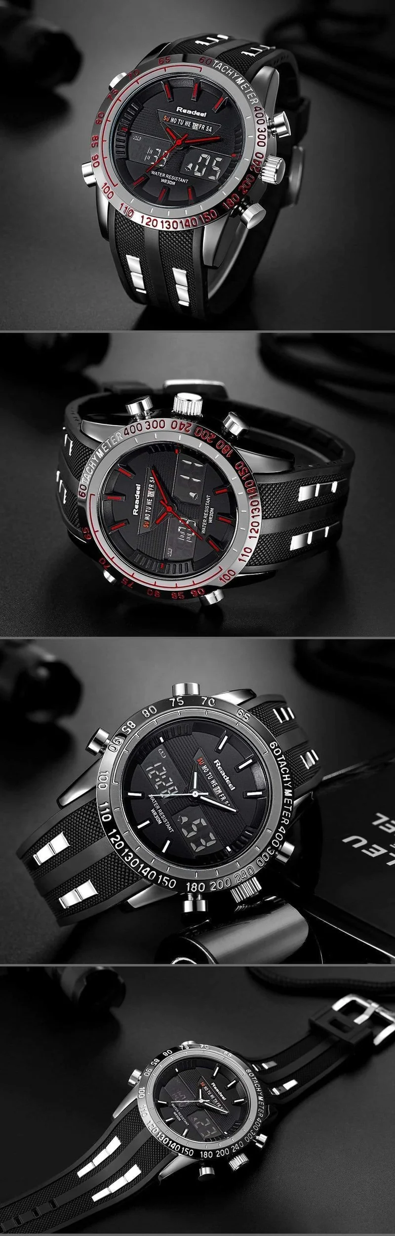 Sportuhr Herrenuhren Top-Marke Luxus Herren Armbanduhr Wasserdichte LED Electronic Digital Männlich relogio masculino
