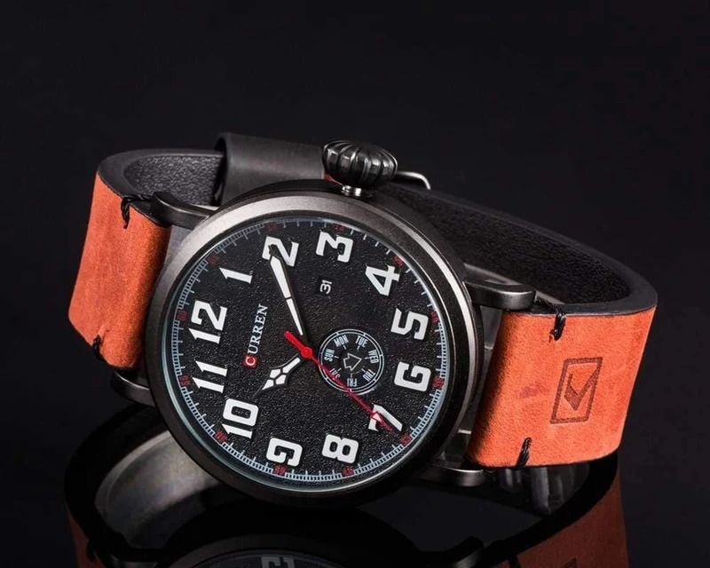Herrenuhren Top-marke Luxus herren Quarzuhr Wasserdicht Sport Militäruhren Männer Leder relogio masculino