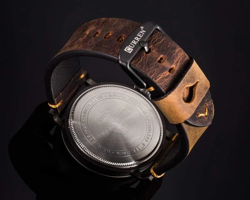 Herrenuhren Top-marke Luxus herren Quarzuhr Wasserdicht Sport Militäruhren Männer Leder relogio masculino