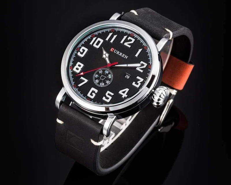 Herrenuhren Top-marke Luxus herren Quarzuhr Wasserdicht Sport Militäruhren Männer Leder relogio masculino
