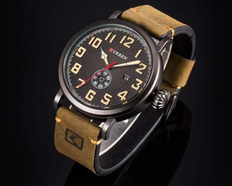 Herrenuhren Top-marke Luxus herren Quarzuhr Wasserdicht Sport Militäruhren Männer Leder relogio masculino