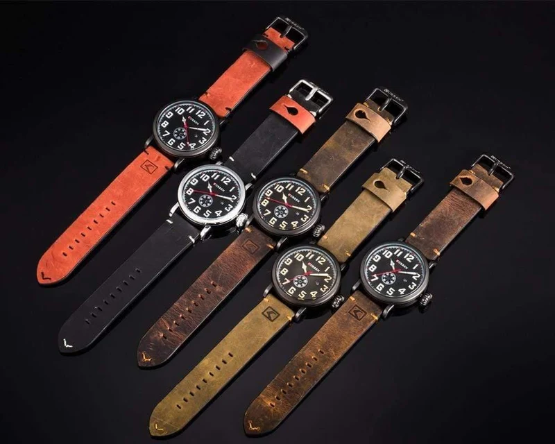 Herrenuhren Top-marke Luxus herren Quarzuhr Wasserdicht Sport Militäruhren Männer Leder relogio masculino