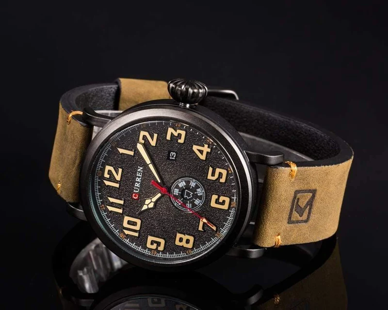 Herrenuhren Top-marke Luxus herren Quarzuhr Wasserdicht Sport Militäruhren Männer Leder relogio masculino