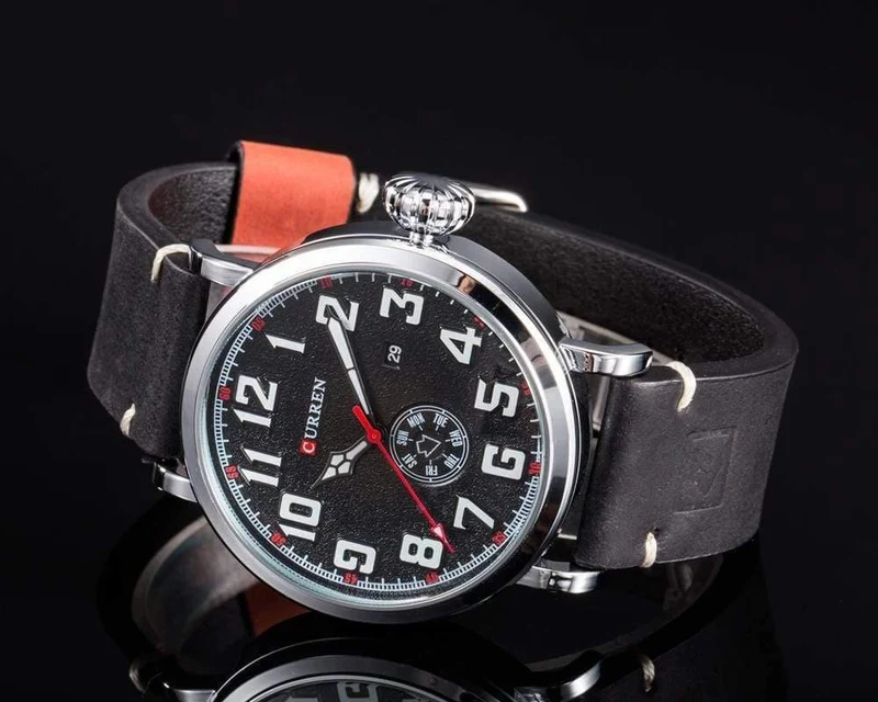 Herrenuhren Top-marke Luxus herren Quarzuhr Wasserdicht Sport Militäruhren Männer Leder relogio masculino