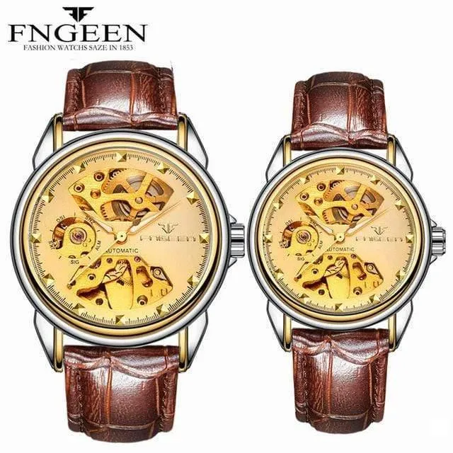 Skelett-Armbanduhr für Damen, Horloge, 30 m, wasserdicht, Stahl, Automatikuhr für Herren, Uhrenliebhaber