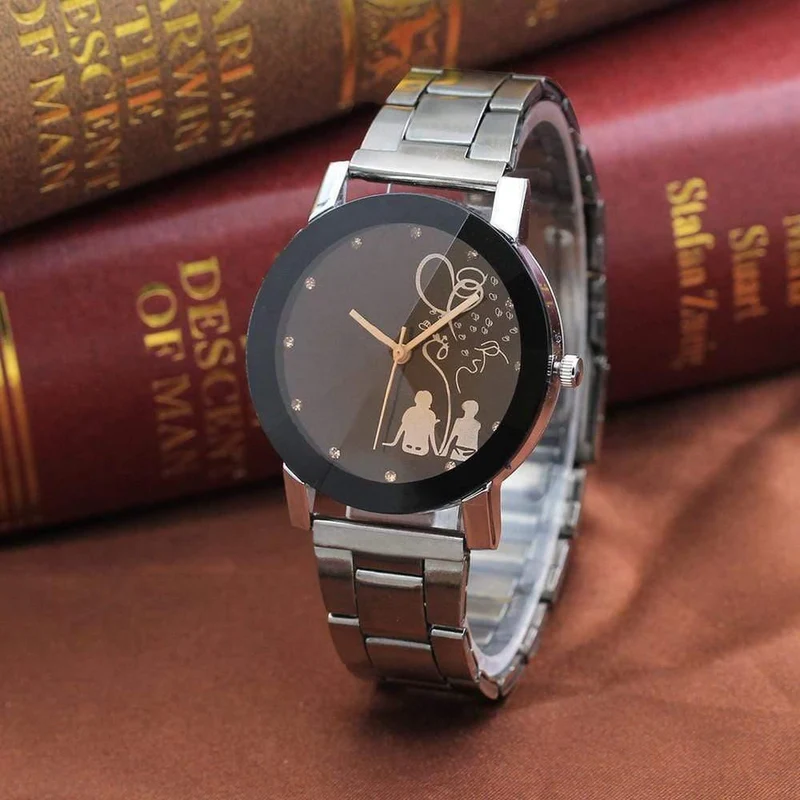 Paar Stilvolle Turm Glas Stahl Band Quarz liebhaber Uhr Uhren Luxus Berühmte Männliche Uhr Quarzuhr Handgelenk
