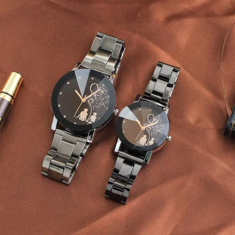Paar Stilvolle Turm Glas Stahl Band Quarz liebhaber Uhr Uhren Luxus Berühmte Männliche Uhr Quarzuhr Handgelenk
