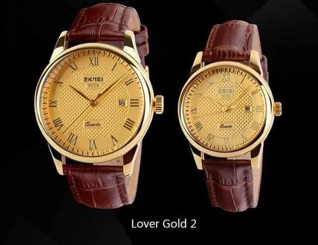 Uhren Männer Quarz Business Mode lässig Uhr voller Stahl Datum Frauen Liebhaber Paar 30m wasserdichte Armbanduhren