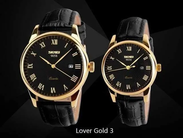 Uhren Männer Quarz Business Mode lässig Uhr voller Stahl Datum Frauen Liebhaber Paar 30m wasserdichte Armbanduhren