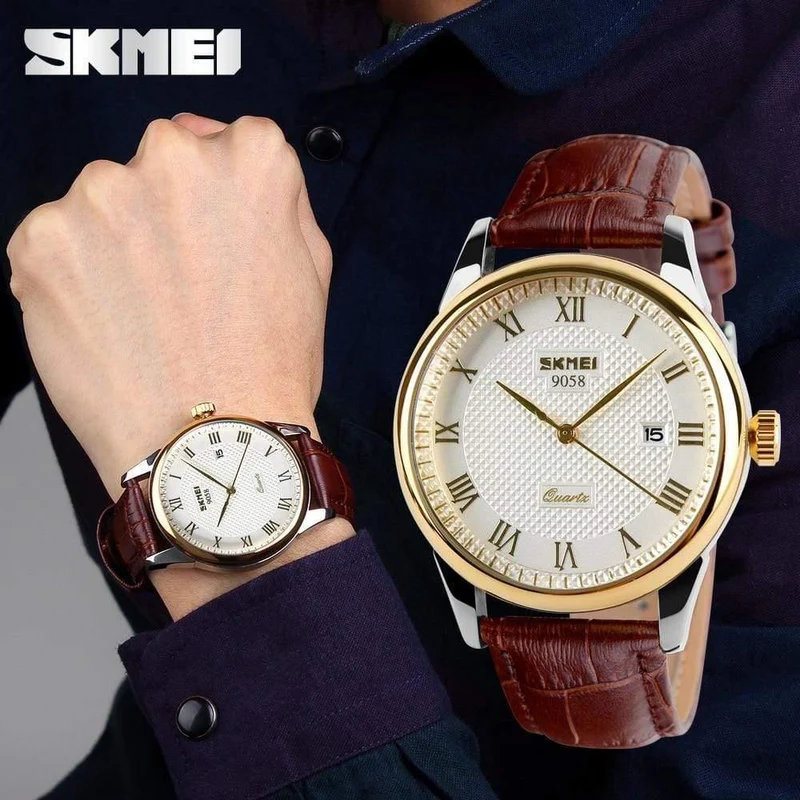 Uhren Männer Quarz Business Mode lässig Uhr voller Stahl Datum Frauen Liebhaber Paar 30m wasserdichte Armbanduhren