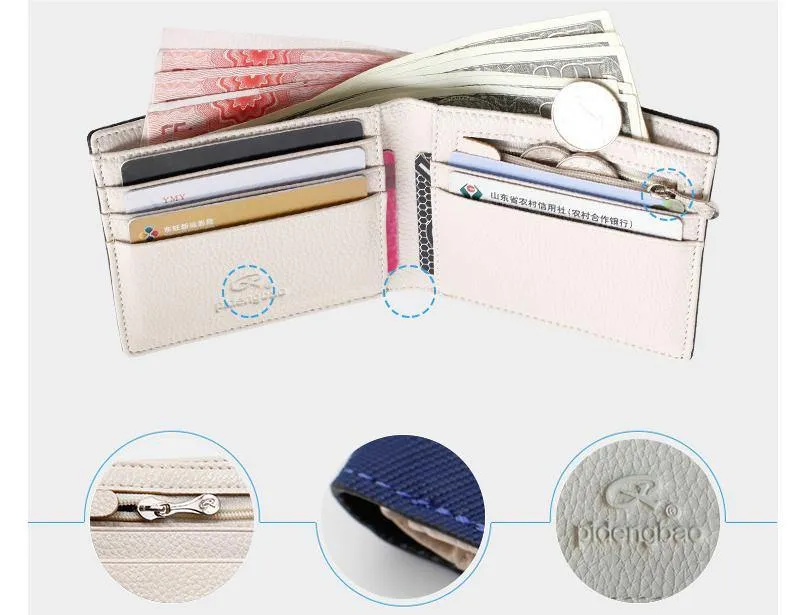 Herren Geldbörse Kreditkarteninhaber Geld Münzbörsen PU Leder Portfolio Berühmte Marke Designer Männliche Clutch Kartenbörsen