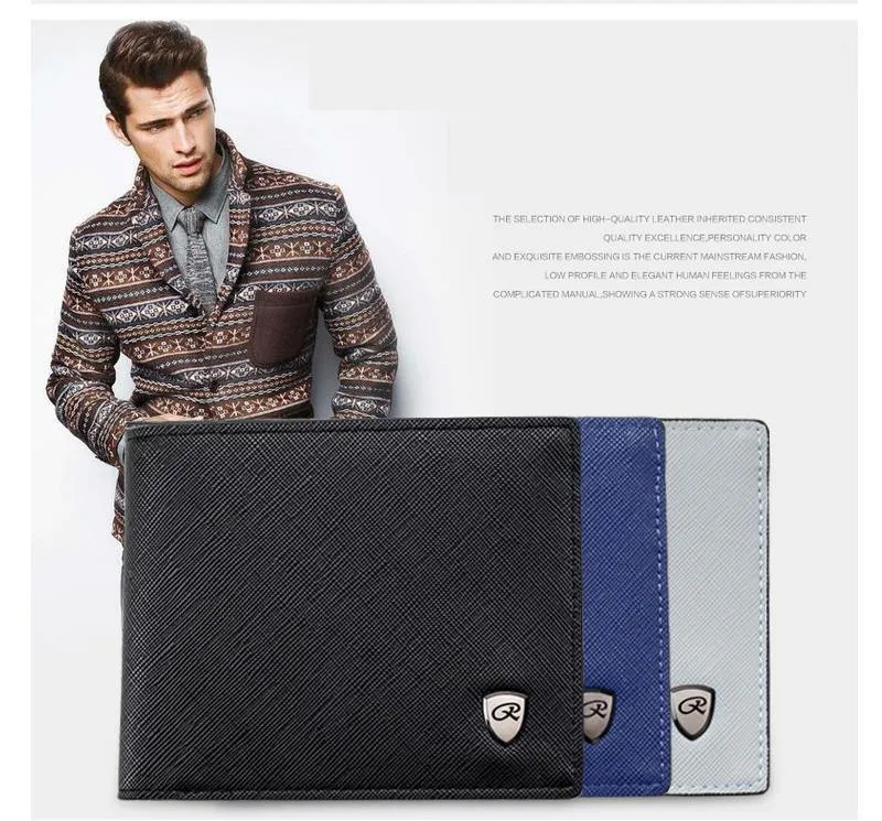 Herren Geldbörse Kreditkarteninhaber Geld Münzbörsen PU Leder Portfolio Berühmte Marke Designer Männliche Clutch Kartenbörsen
