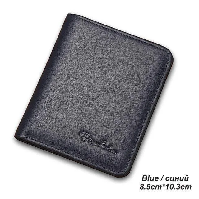Herren Geldbörsen Schwarz Echtes Leder Geldbörse Für Männer Visitenkartenhalter Herrenbrieftasche Mini N4429