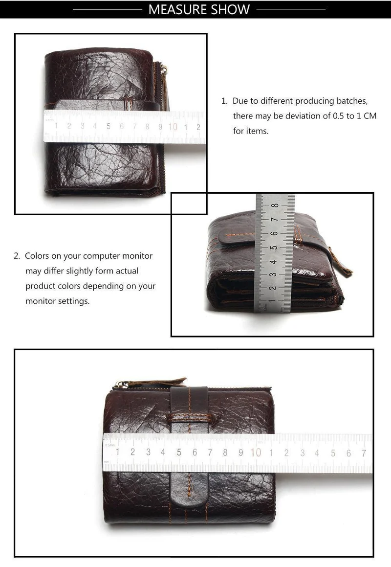 Vintage Casual 100% echtes echtes Leder Öl Rindsleder Männer Mini Brieftaschen Halter Geldbörse Taschen Kleine Männer Brieftasche Geldbörse