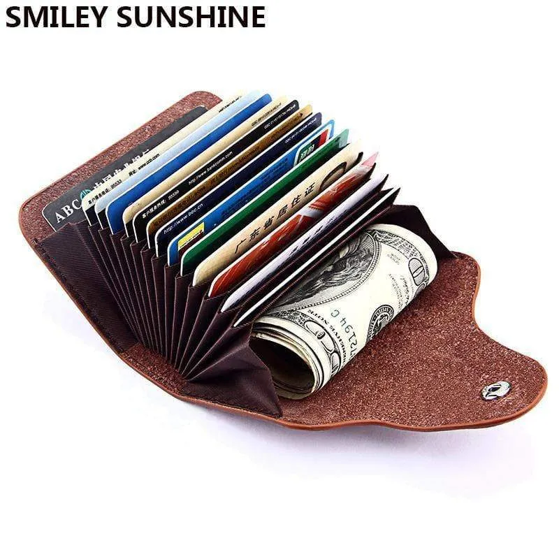Echtes Leder Männer Brieftasche ID Kreditkarteninhaber Brieftaschen Männlich Kleine Geldbörse Frauen Geld Tasche Vallet Mini Walet