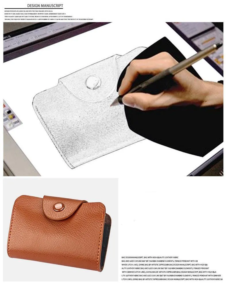 Echtes Leder Männer Brieftasche ID Kreditkarteninhaber Brieftaschen Männlich Kleine Geldbörse Frauen Geld Tasche Vallet Mini Walet
