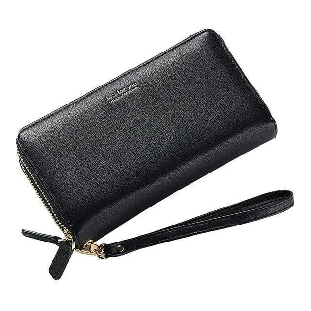 Doppel-Reißverschluss Armband Lange Clutch Geldbörsen für Frauen Große Kapazität Kartenhalter Geldbörse Handytasche Geldbörse Weiblich