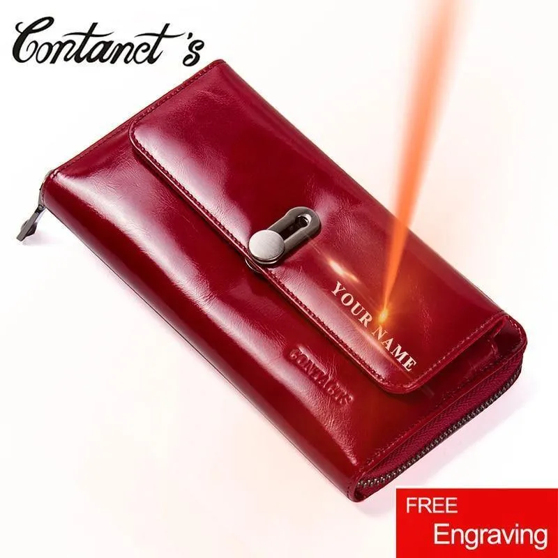 Echtes Leder Clutches Damen Tasche Geldbörse Handtasche Passhülle Lange Geldbörsen Mode Kartenhalter Brieftasche